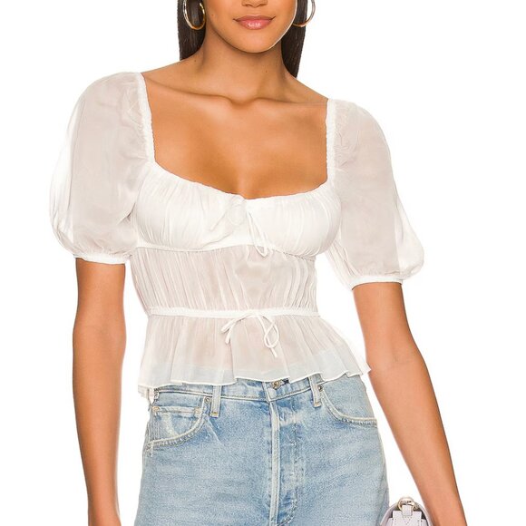 White Sheer Top in the "Olivera" style (MORE TO COME) - Picture 1 of 6